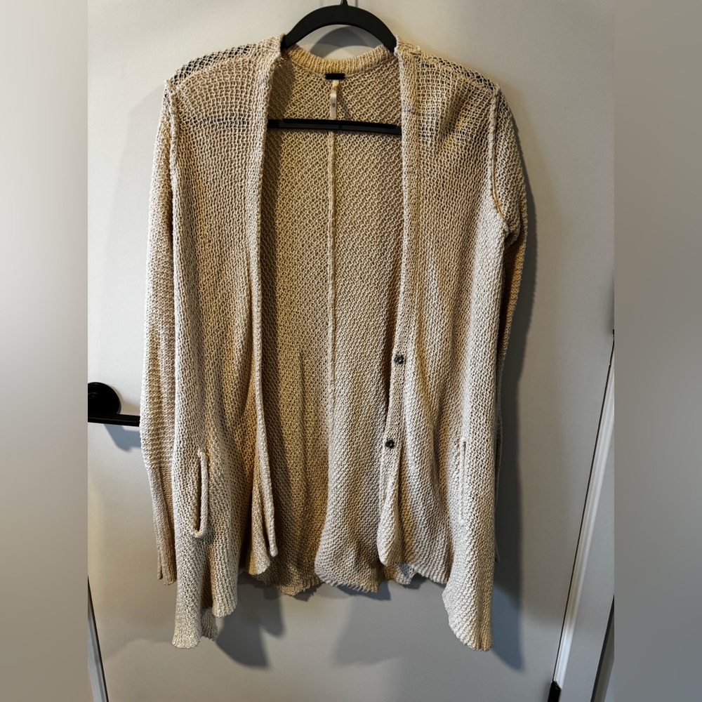 Free People Oversized Shark Hem Cardigan